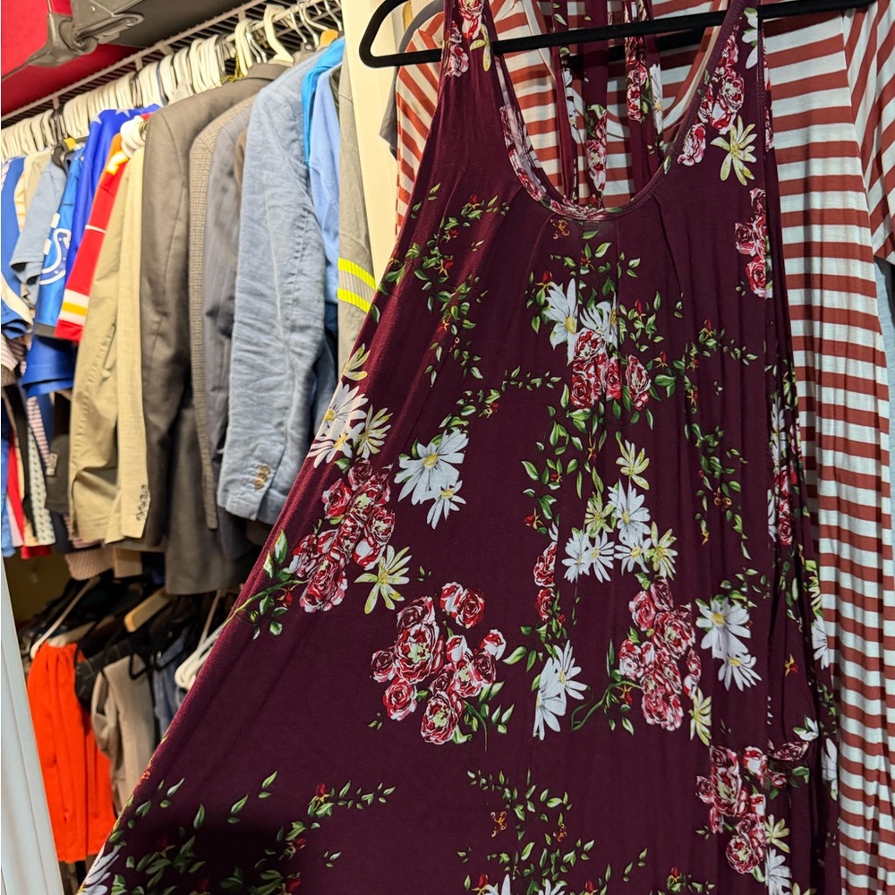Latched Mama Floral Burgundy Romper